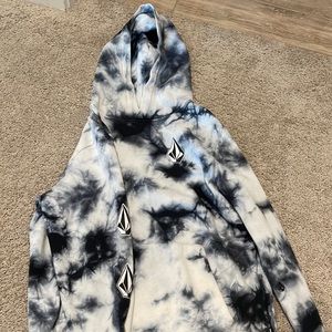 Men’s blue and gray tie dye Volcom sweatshirt